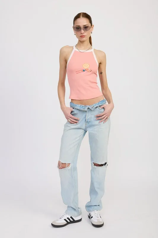 RACER BACK GRAPHIC TANK TOP sold by Deluxxie product image thumbnail 5