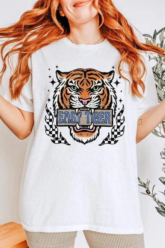 Retro Easy Tiger Graphic Heavy Cotton Tee sold by Deluxxie product image thumbnail 2