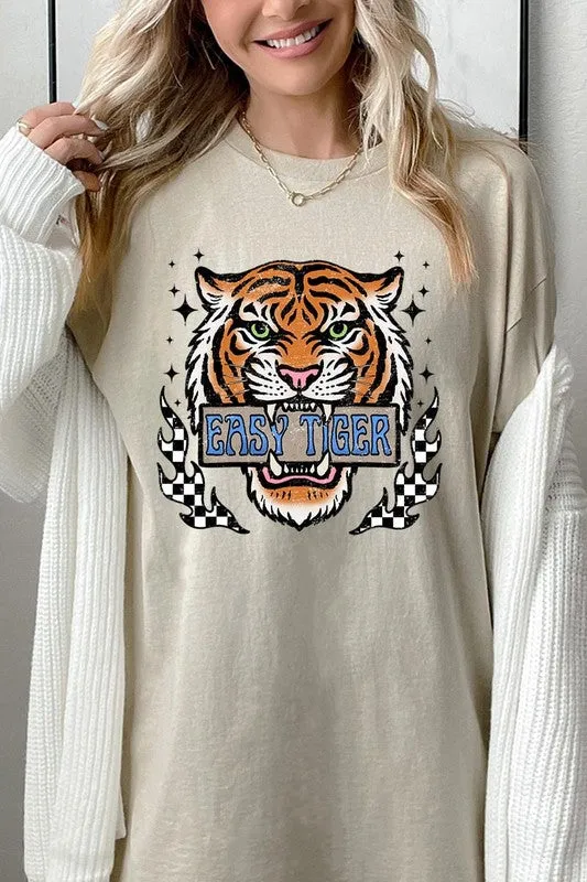 Retro Easy Tiger Graphic Heavy Cotton Tee sold by Deluxxie product image thumbnail 4