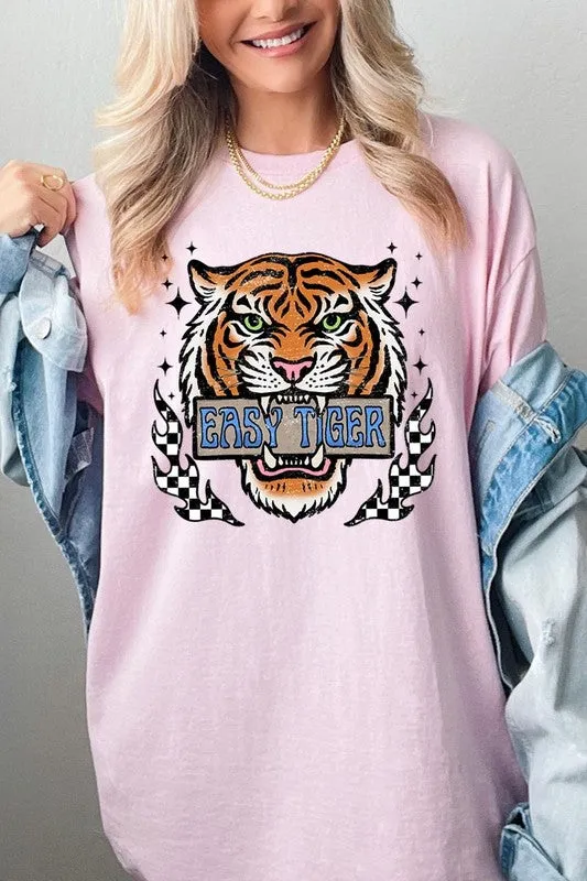 Retro Easy Tiger Graphic Heavy Cotton Tee sold by Deluxxie product image thumbnail 5