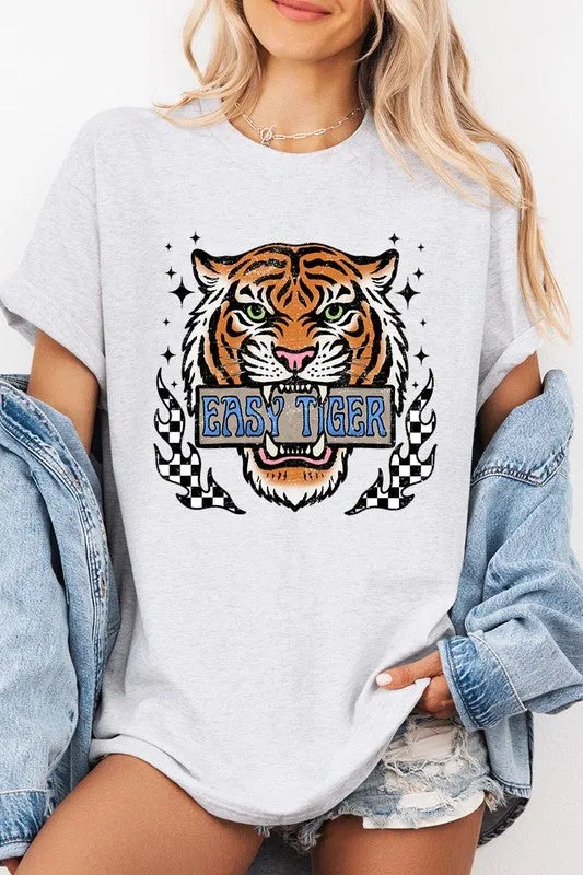 Retro Easy Tiger Graphic Heavy Cotton Tee sold by Deluxxie product image thumbnail 3