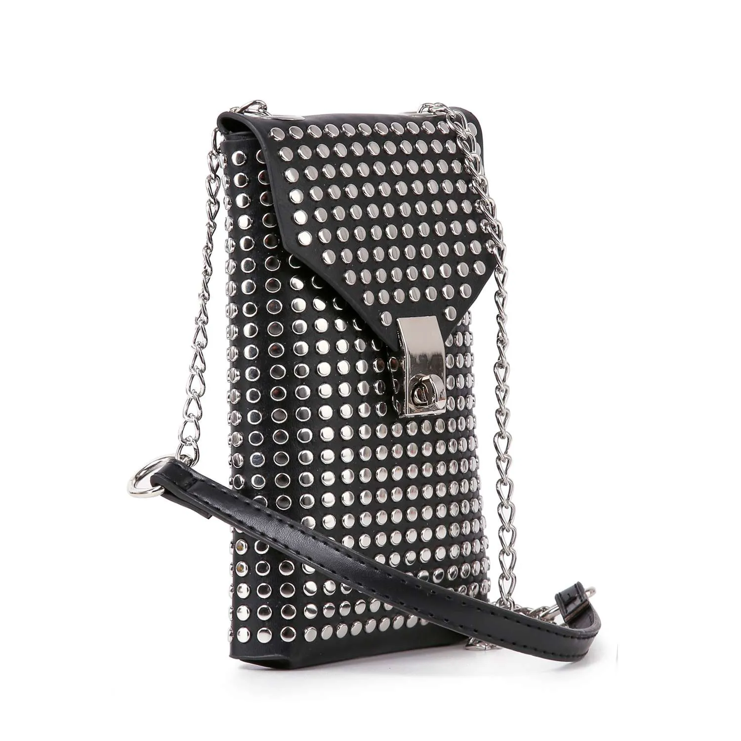 Studded Front Flap Cell Phone Crossbody by Handbag Factory sold by Deluxxie product image thumbnail 2