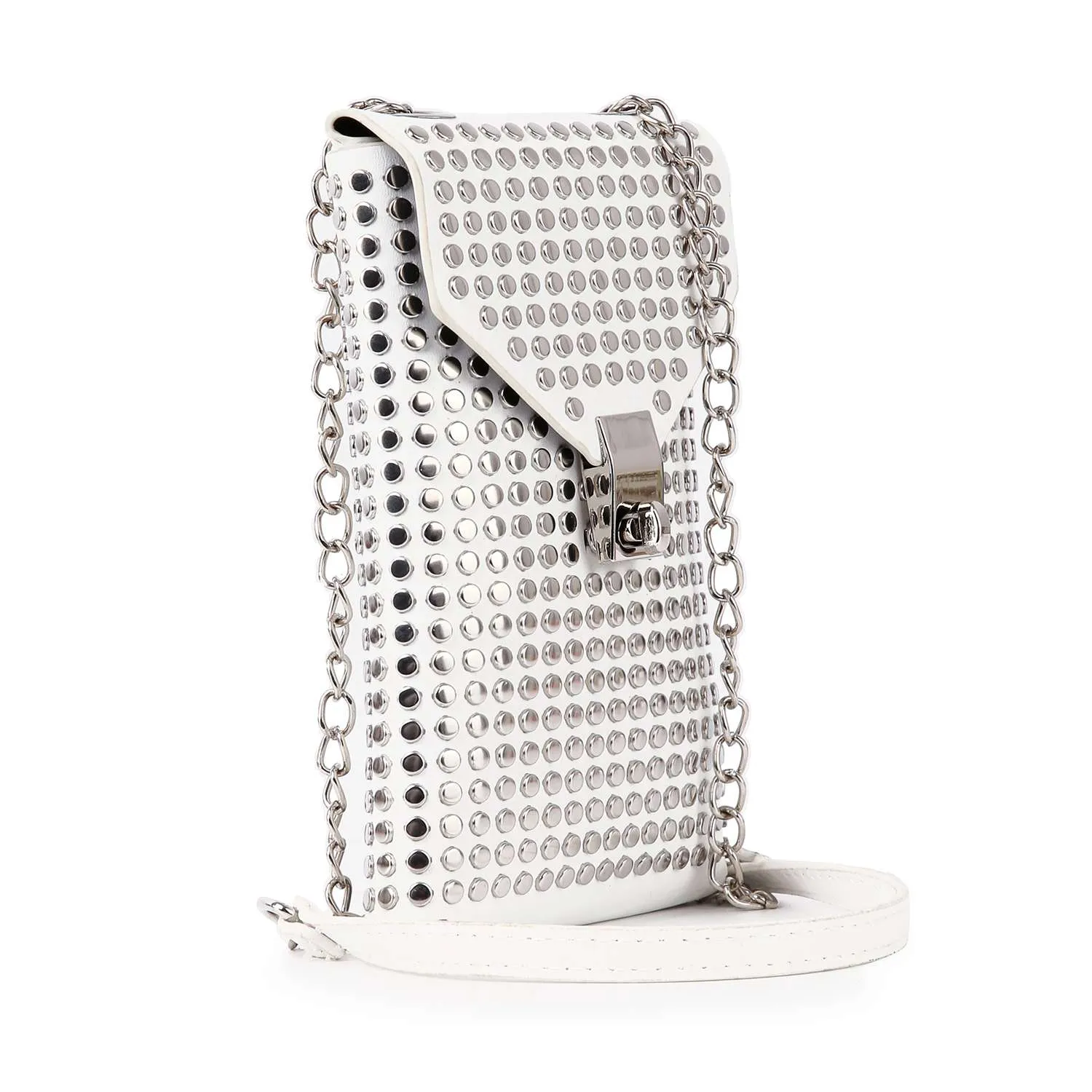 Studded Front Flap Cell Phone Crossbody by Handbag Factory sold by Deluxxie product image thumbnail 5