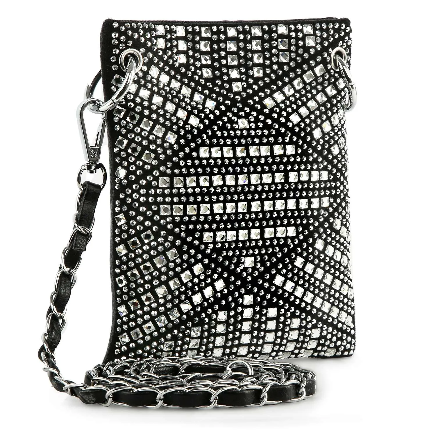 Rhinestone Covered Petite Crossbody Sling by Handbag Factory sold by Deluxxie product image thumbnail 2