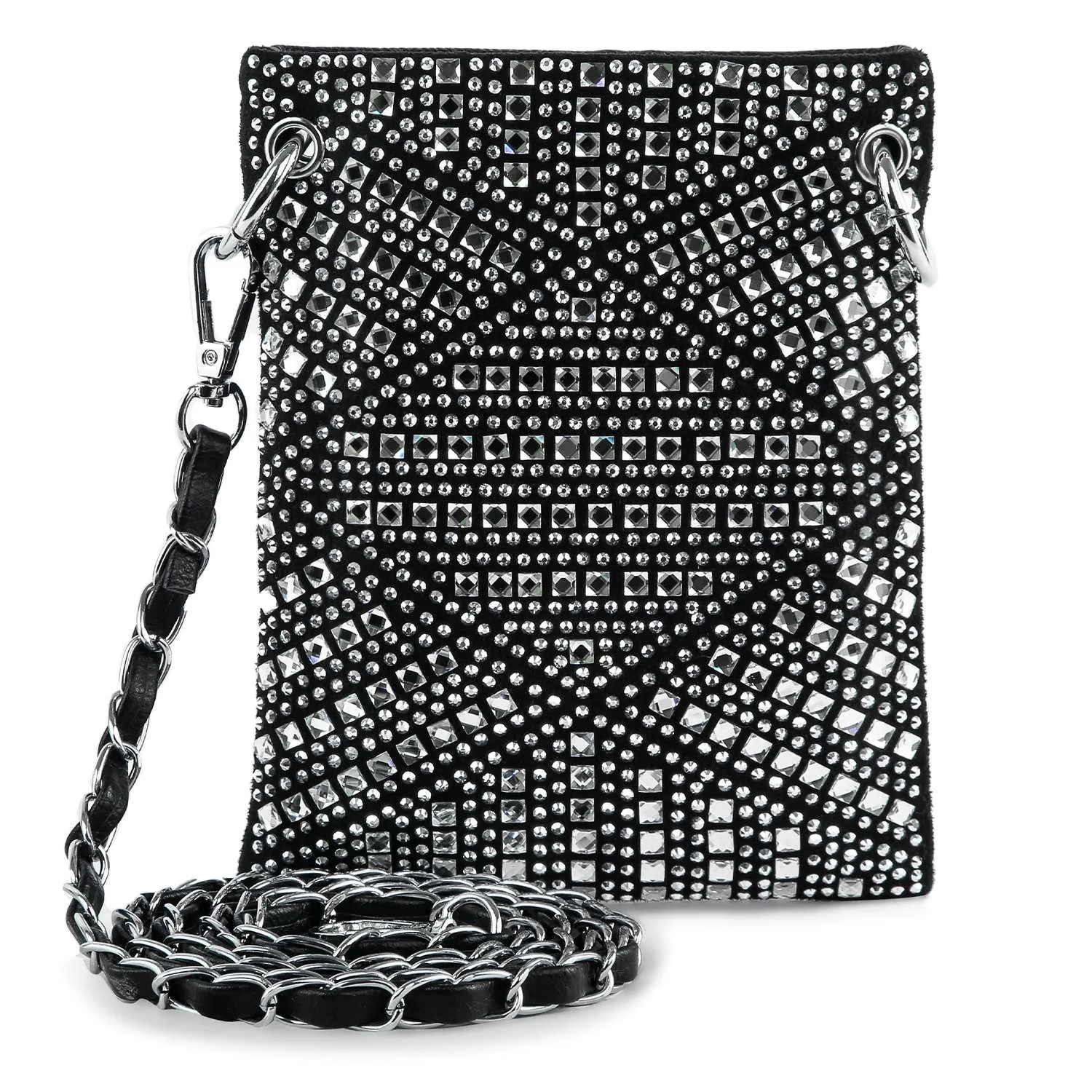 Rhinestone Covered Petite Crossbody Sling by Handbag Factory sold by Deluxxie product image thumbnail 3