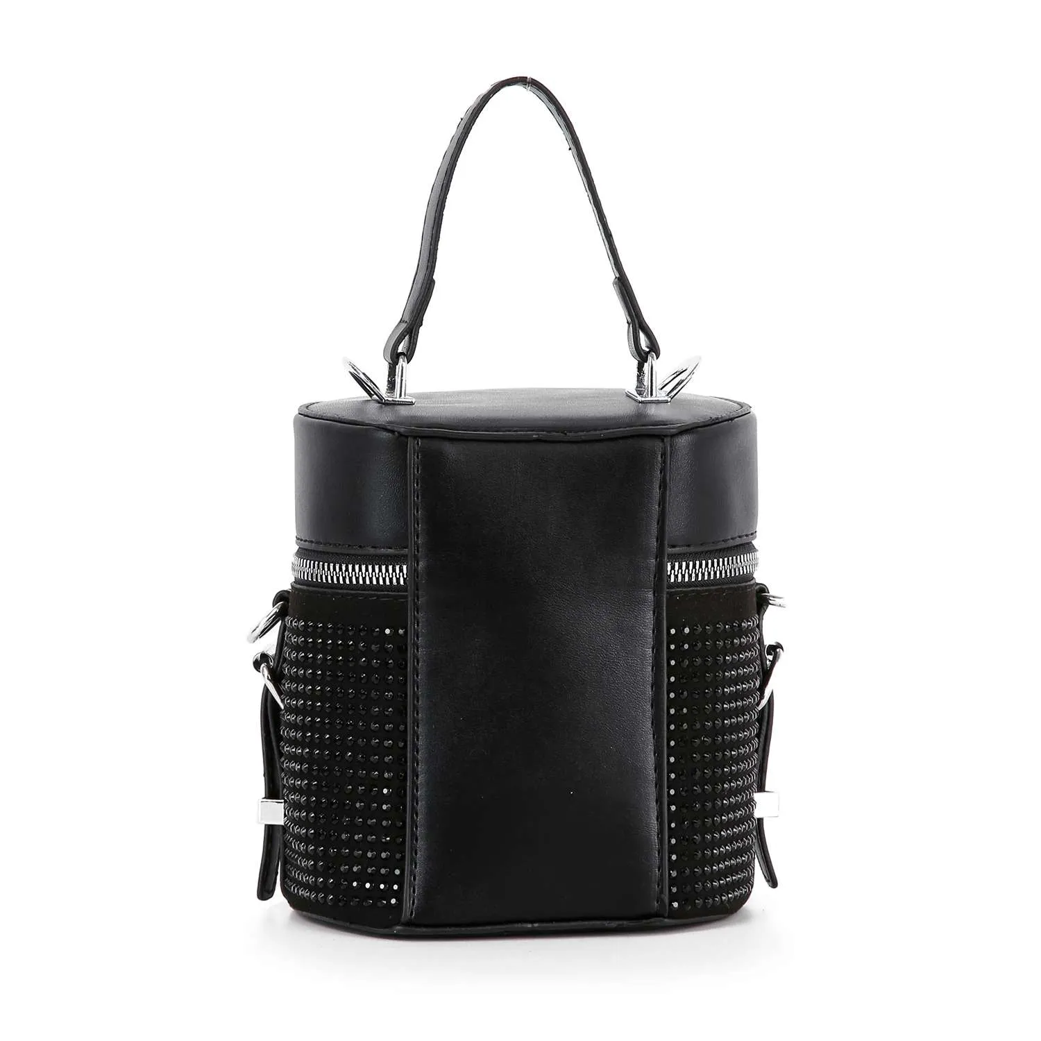 Petite Rhinestone Cylindrical Evening Bag by Handbag Factory sold by Deluxxie product image thumbnail 5