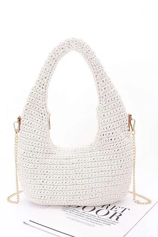 Cotton Woven Summer Hobo Bag sold by Deluxxie