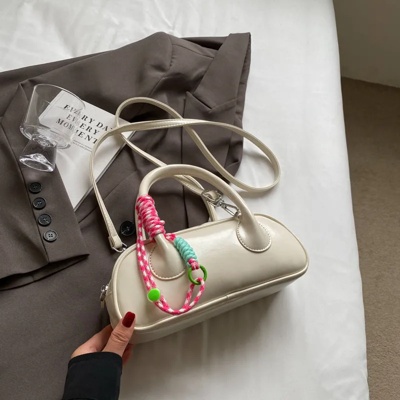 City Muse – Glossy Baguette Shoulder Bag sold by Deluxxie