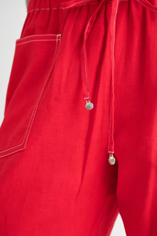 LINEN BOW TIE PANTS sold by Deluxxie product image thumbnail 2