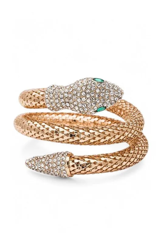 Crystal Snake Wrap Around Bracelet sold by Deluxxie