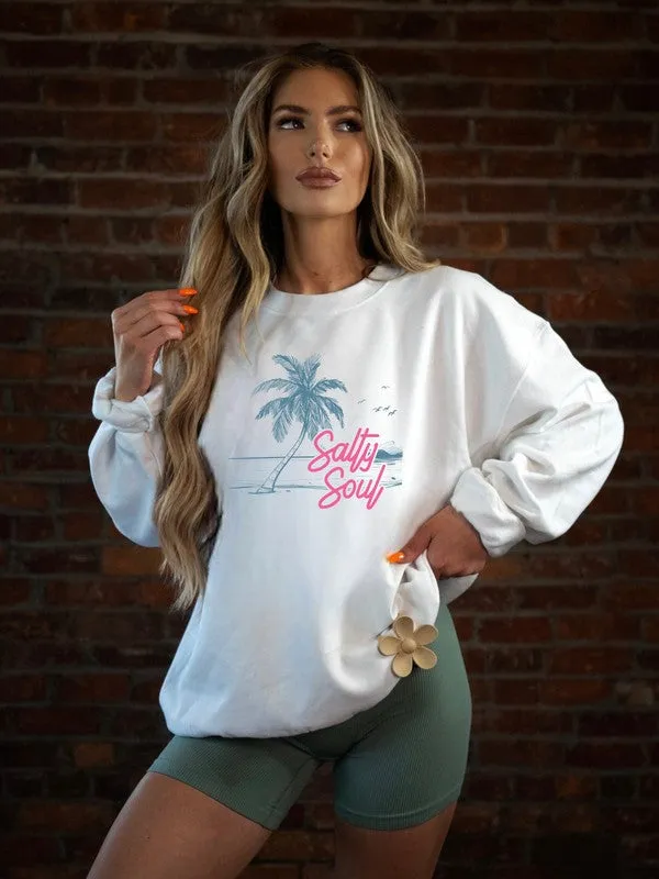 Salty Soul CrewNeck Sweatshirt sold by Deluxxie