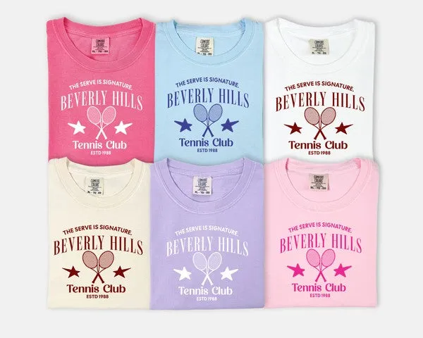 Beverly Hills Tennis Club Comfort Color Tee sold by Deluxxie product image thumbnail 4