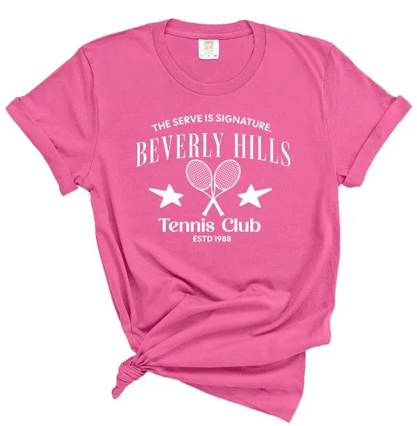 Beverly Hills Tennis Club Comfort Color Tee sold by Deluxxie product image thumbnail 5