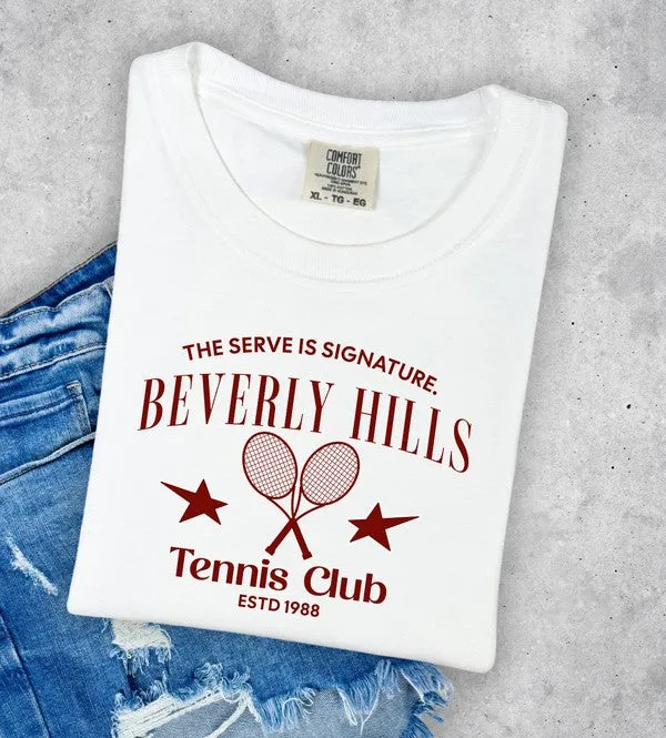 Beverly Hills Tennis Club Comfort Color Tee sold by Deluxxie product image thumbnail 3