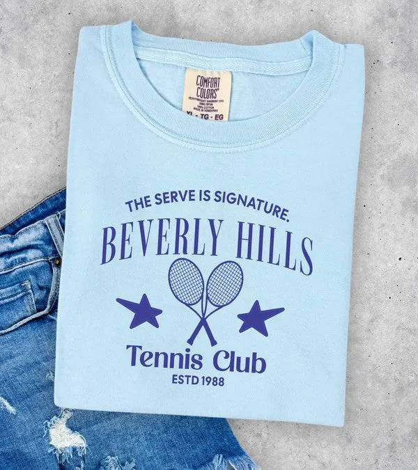 Beverly Hills Tennis Club Comfort Color Tee sold by Deluxxie product image thumbnail 2