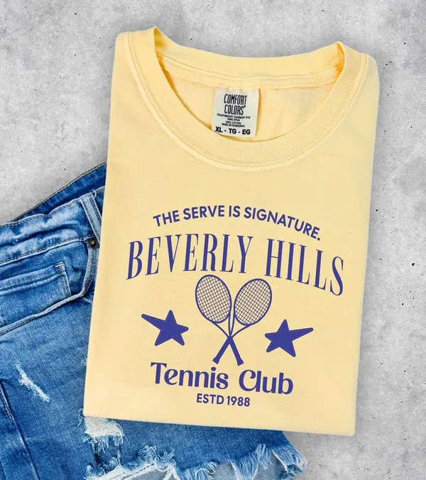 Beverly Hills Tennis Club Comfort Color Tee sold by Deluxxie