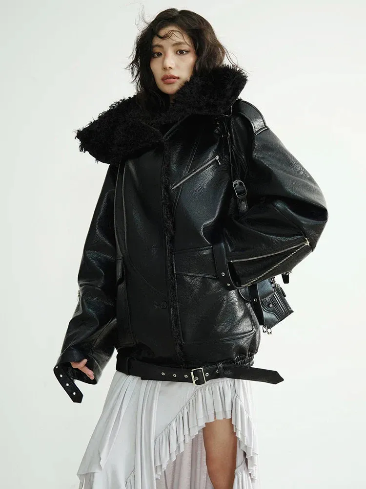 Pumaba Fuzz Motorcycle Jacket by Marigold Shadows sold by Deluxxie product image thumbnail 4