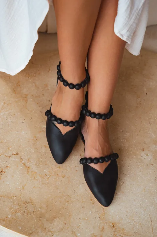 Carmella Pointy Toe Leather Flats by Bali ELF sold by Deluxxie