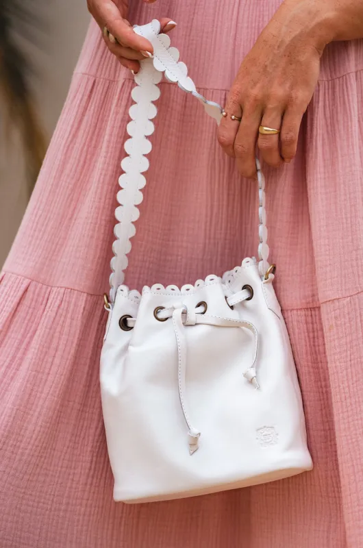 Luisa Scalloped Bucket Bag by Bali ELF sold by Deluxxie