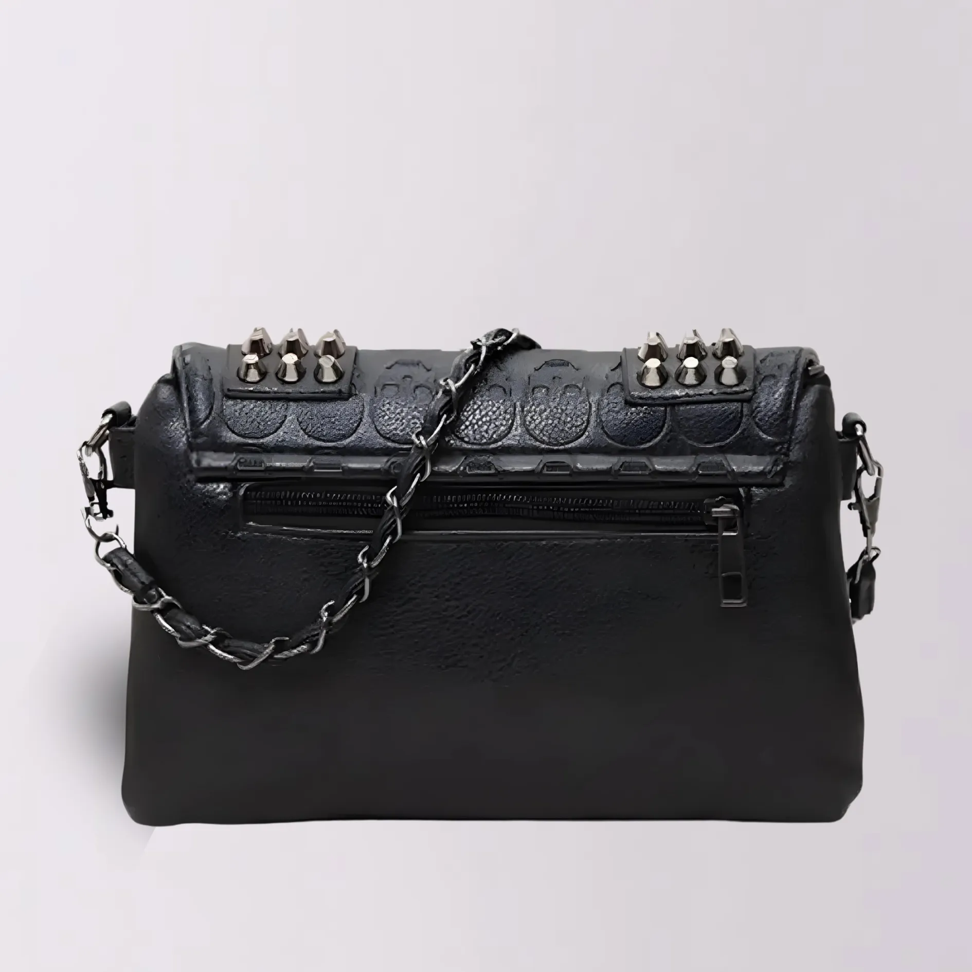 Black Skull Rivet Bag by The Cursed Closet sold by Deluxxie product image thumbnail 2