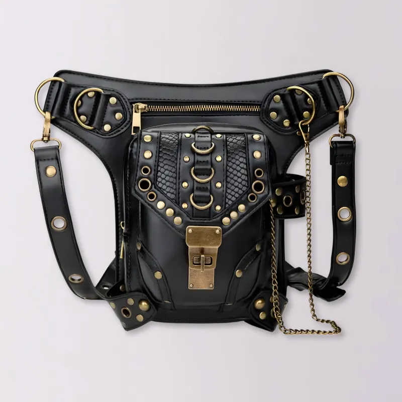 Steampunk Leather Hip Holster by The Cursed Closet sold by Deluxxie