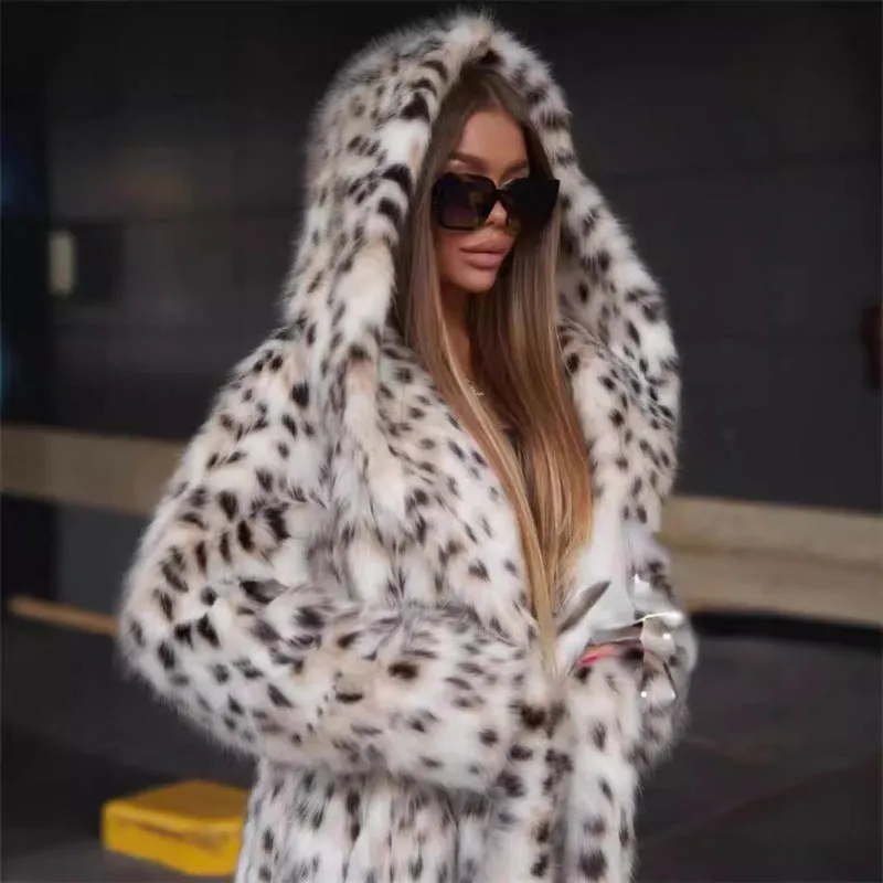 Wild Fur Trench Coat sold by Deluxxie