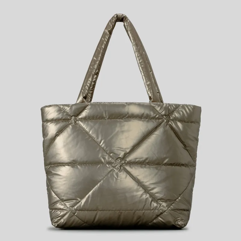 Quilted Nylon Puffer Tote Bag sold by Deluxxie product image thumbnail 5