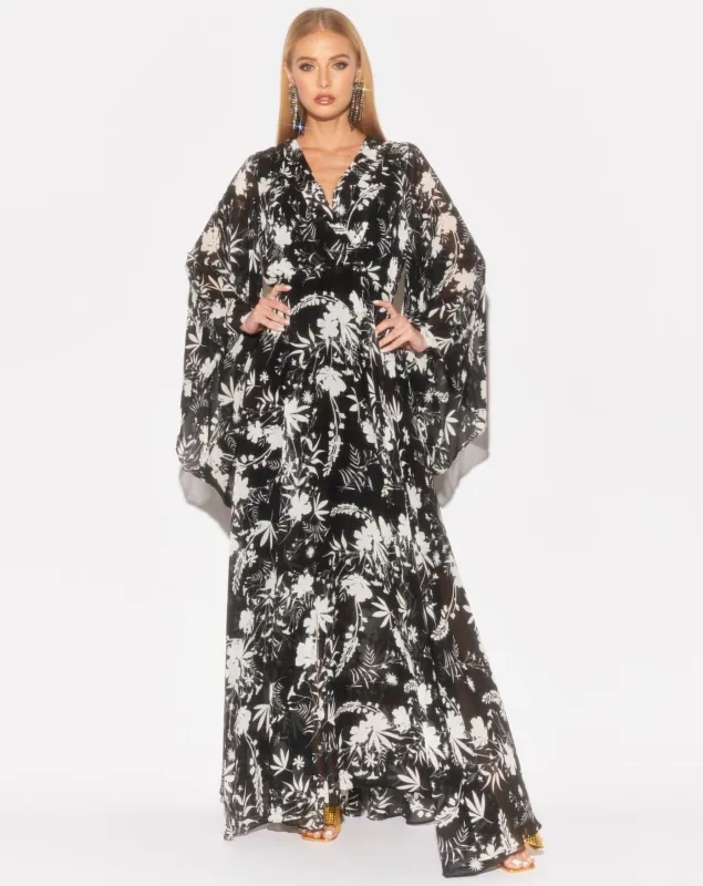 Sunset Maxi Dress - Dahlia Black by Meghan Fabulous sold by Deluxxie