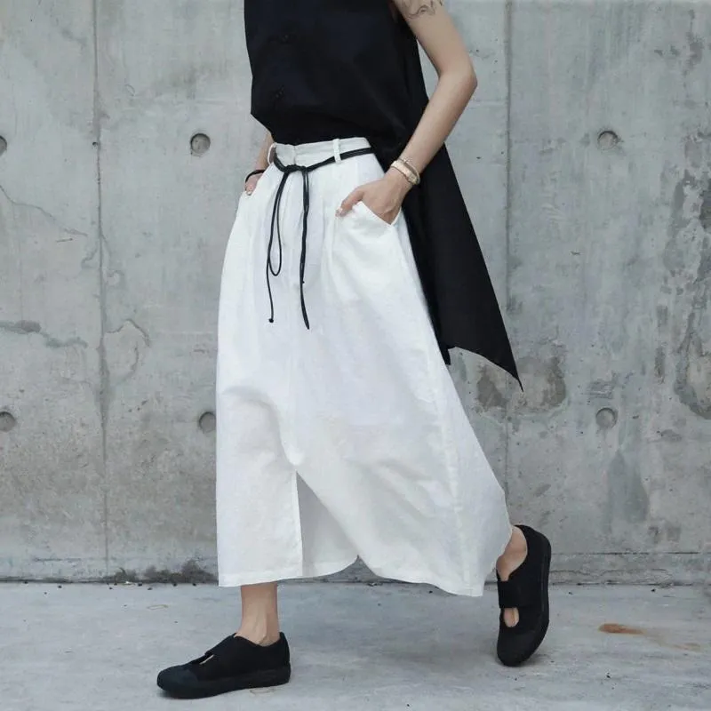 Yuruidesu Linen Ankle Pants by Marigold Shadows sold by Deluxxie product image thumbnail 4