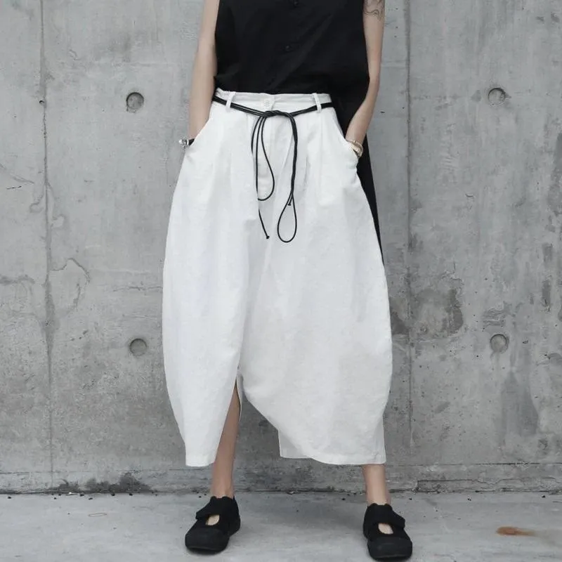 Yuruidesu Linen Ankle Pants by Marigold Shadows sold by Deluxxie product image thumbnail 2