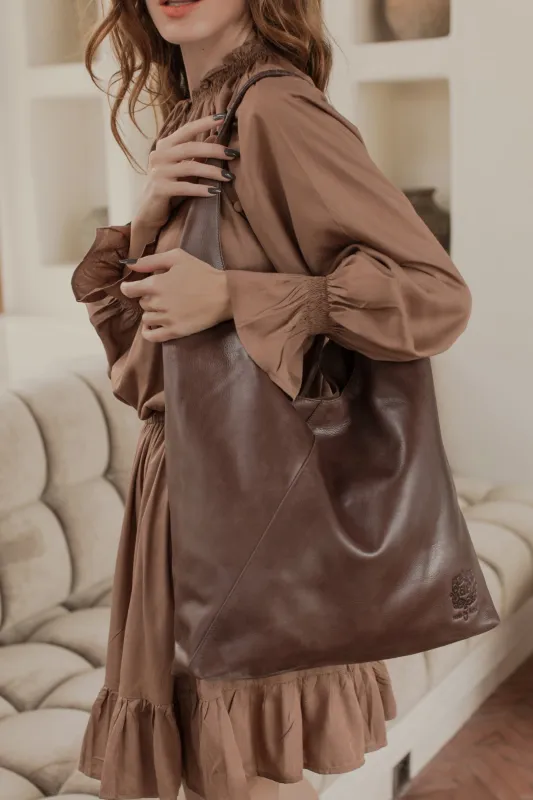 Sueno Slouchy Leather Bag by Bali ELF sold by Deluxxie