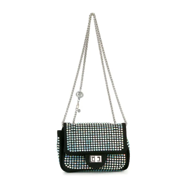 Petite Rhinestone Evening Shoulder Bag by Handbag Factory sold by Deluxxie
