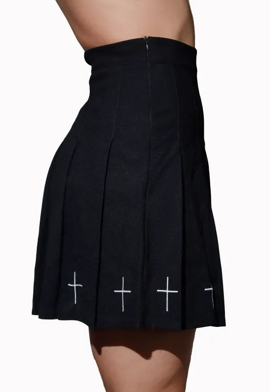 Midnight Cross Skirt by The Cursed Closet sold by Deluxxie