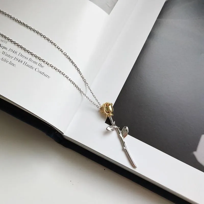 Azu Thorny Rose Pendant Necklace by Marigold Shadows sold by Deluxxie product image thumbnail 4