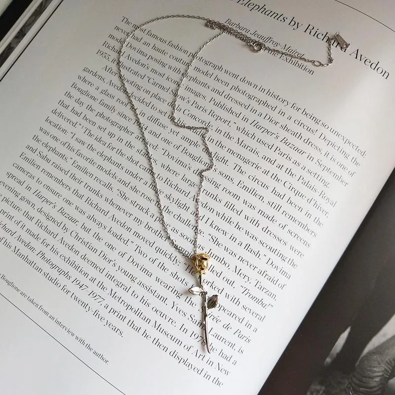 Azu Thorny Rose Pendant Necklace by Marigold Shadows sold by Deluxxie product image thumbnail 2