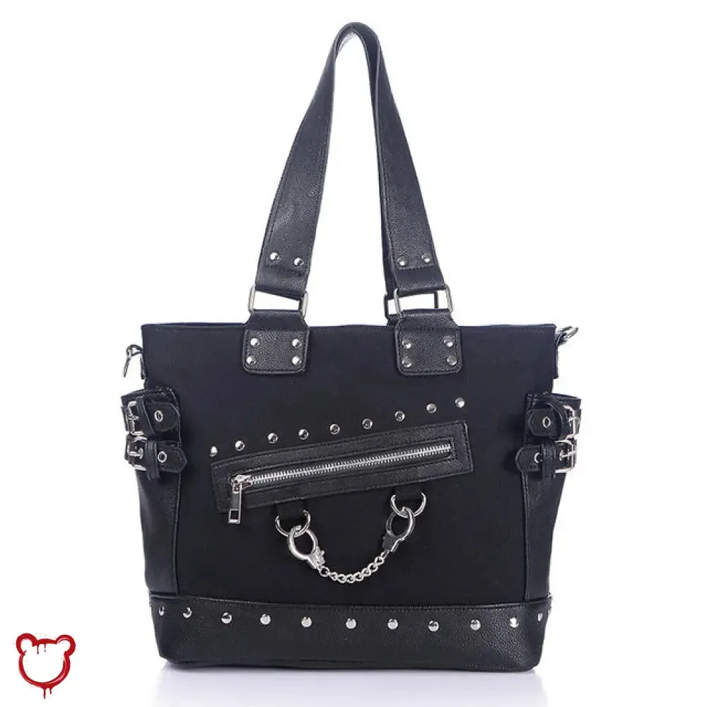 'Rebel Black Handcuff Bag' by The Cursed Closet sold by Deluxxie