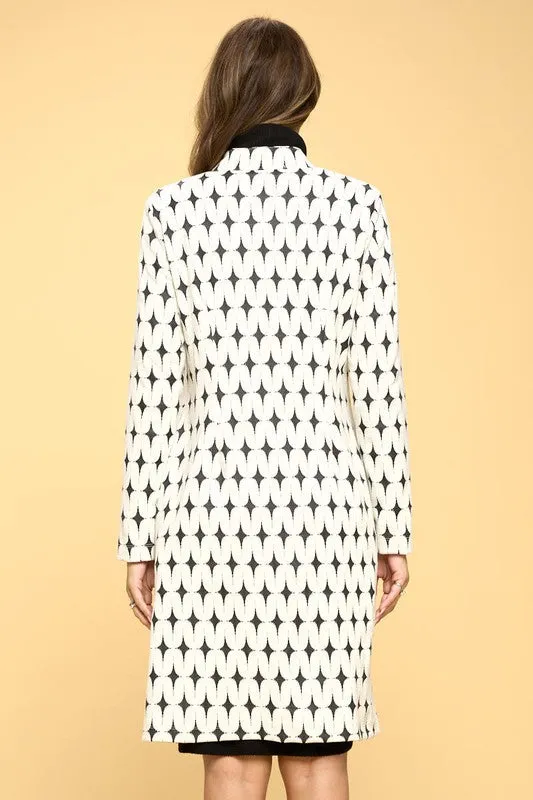 Knit Jacquard Open Coat sold by Deluxxie product image thumbnail 3