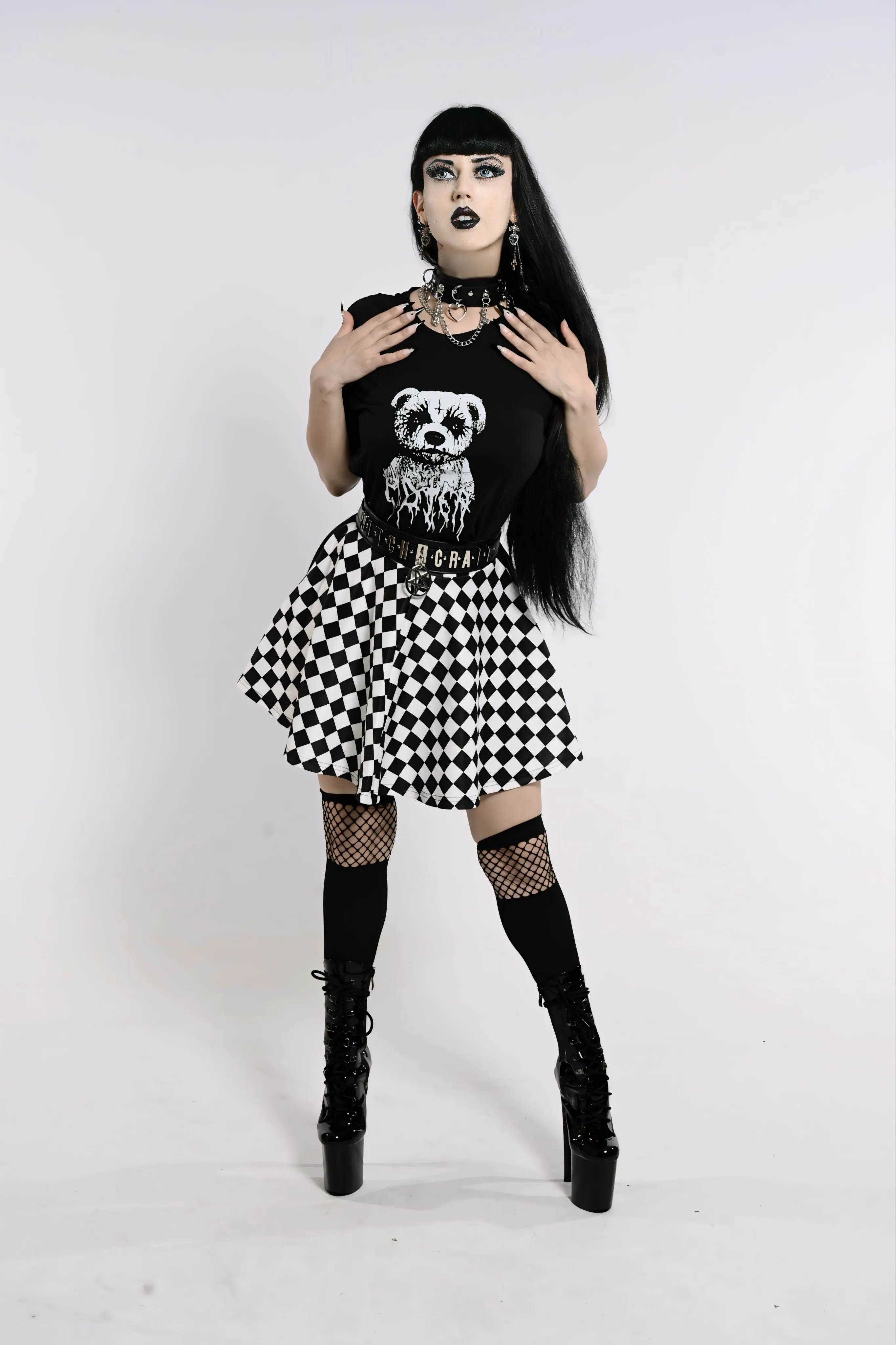 Checkered Skirt by The Cursed Closet sold by Deluxxie product image thumbnail 2