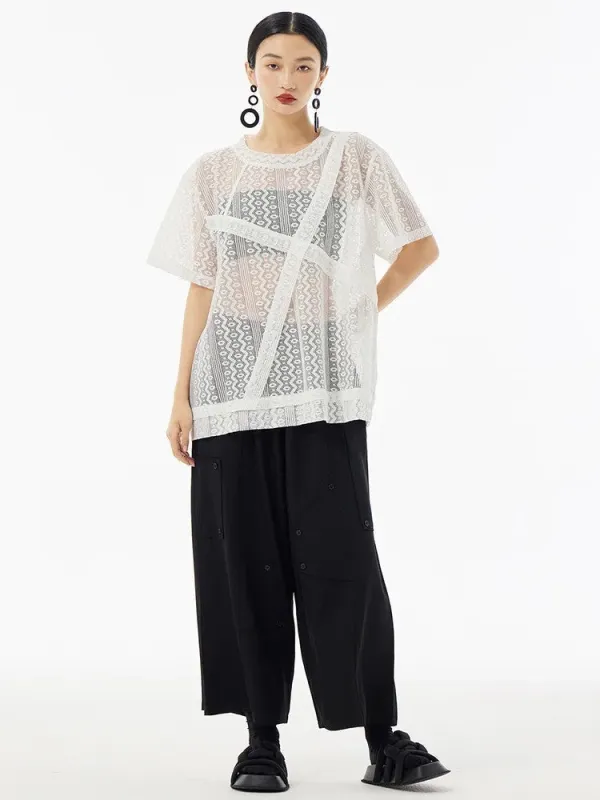 Izicaya Sheet Lace Shirt by Marigold Shadows sold by Deluxxie