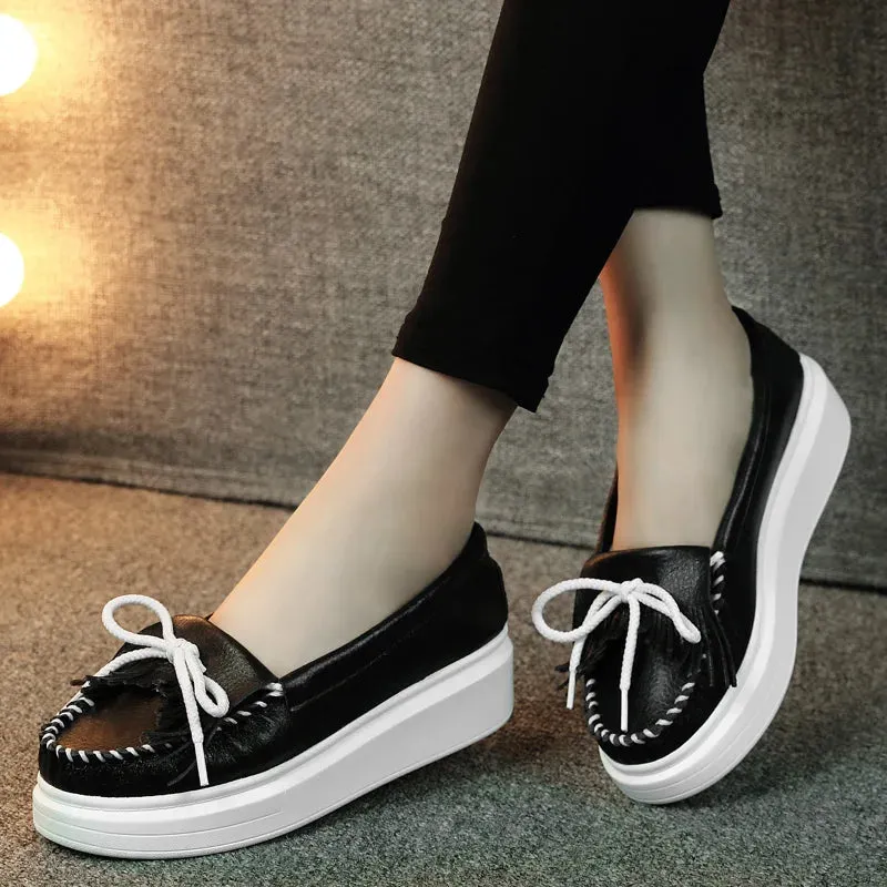 Moeerue Platform Moccasins - Black by Marigold Shadows sold by Deluxxie product image thumbnail 4