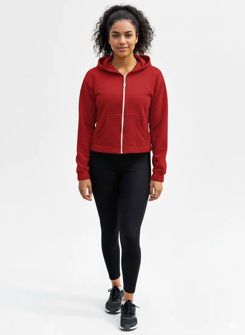 CROPPED ELASTICIZED HOODIE JACKET by Kadi sold by Deluxxie product image thumbnail 5