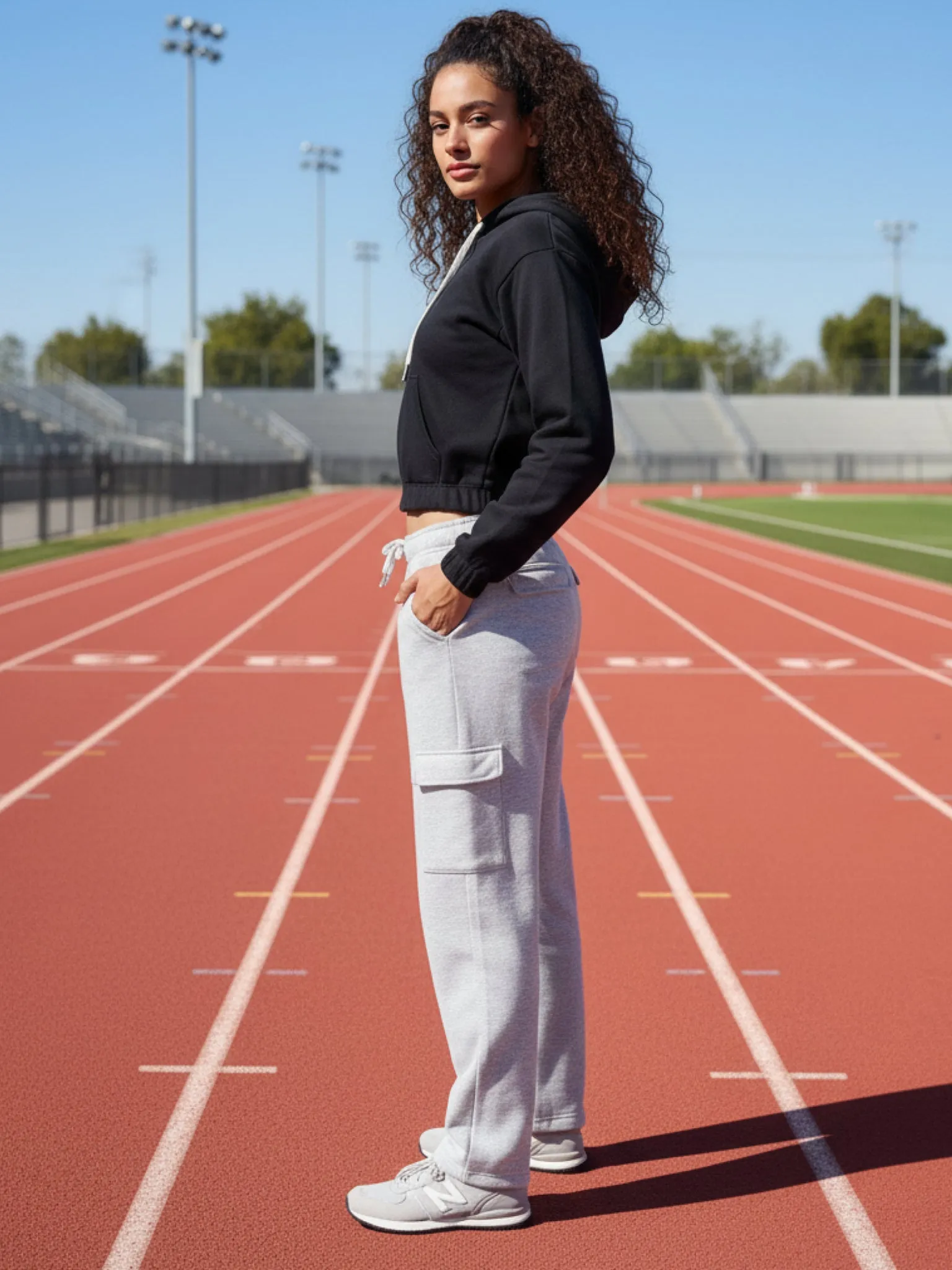 CARGO STRAIGHT LEG FLEECE PANTS by Kadi sold by Deluxxie product image thumbnail 3