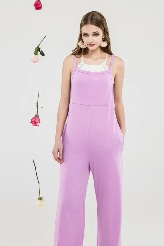Plus Boho Terry Wide Leg Jumpsuits with Pocket sold by Deluxxie product image thumbnail 5
