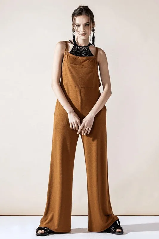 Plus Boho Terry Wide Leg Jumpsuits with Pocket sold by Deluxxie product image thumbnail 2