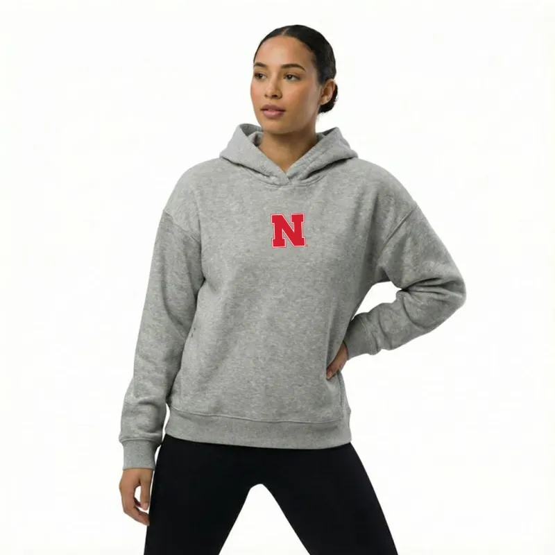 Oversized Zipper Pocket Hoodie Nebraska by Kadi sold by Deluxxie