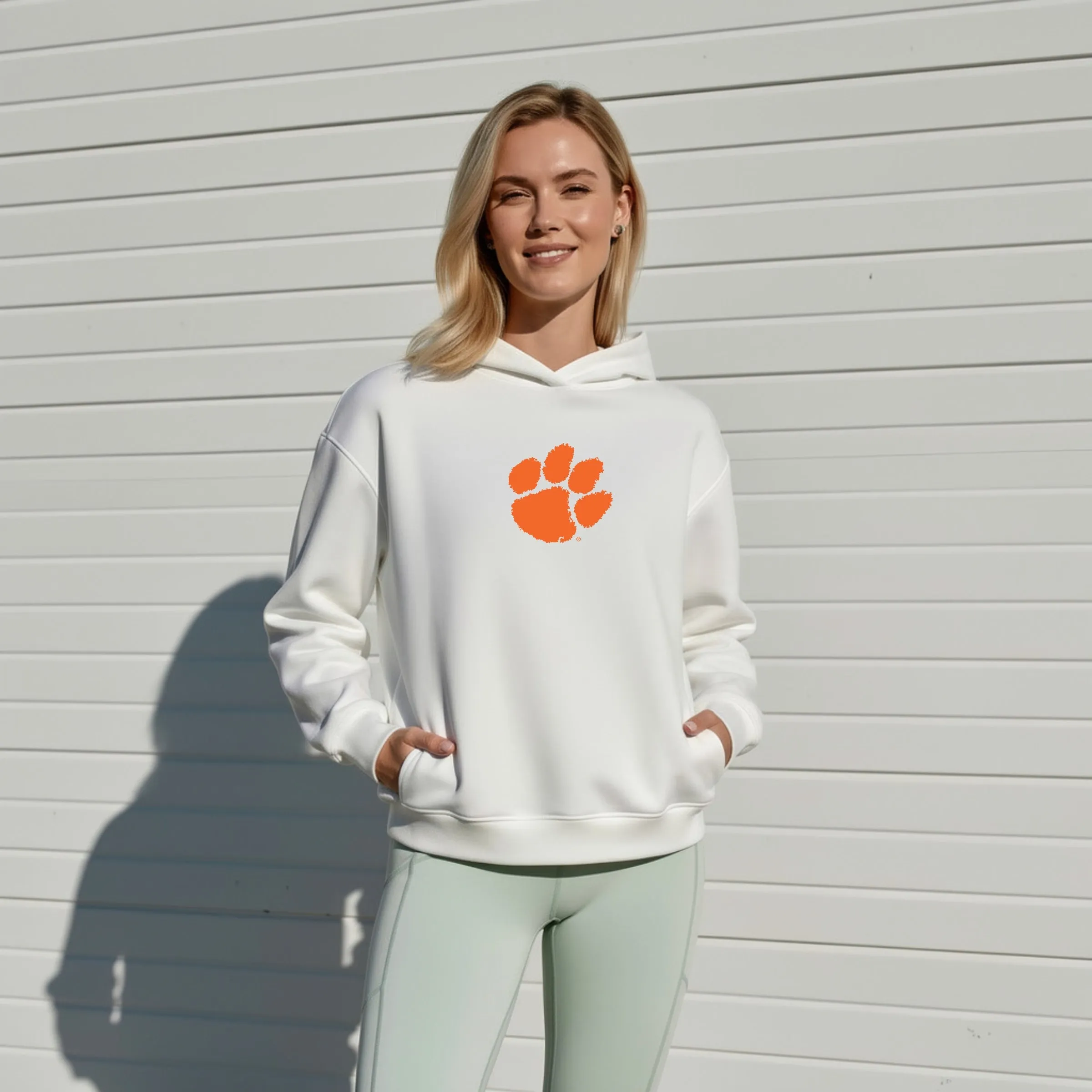 Oversized Zipper Pocket Hoodie Clemson by Kadi sold by Deluxxie product image thumbnail 4