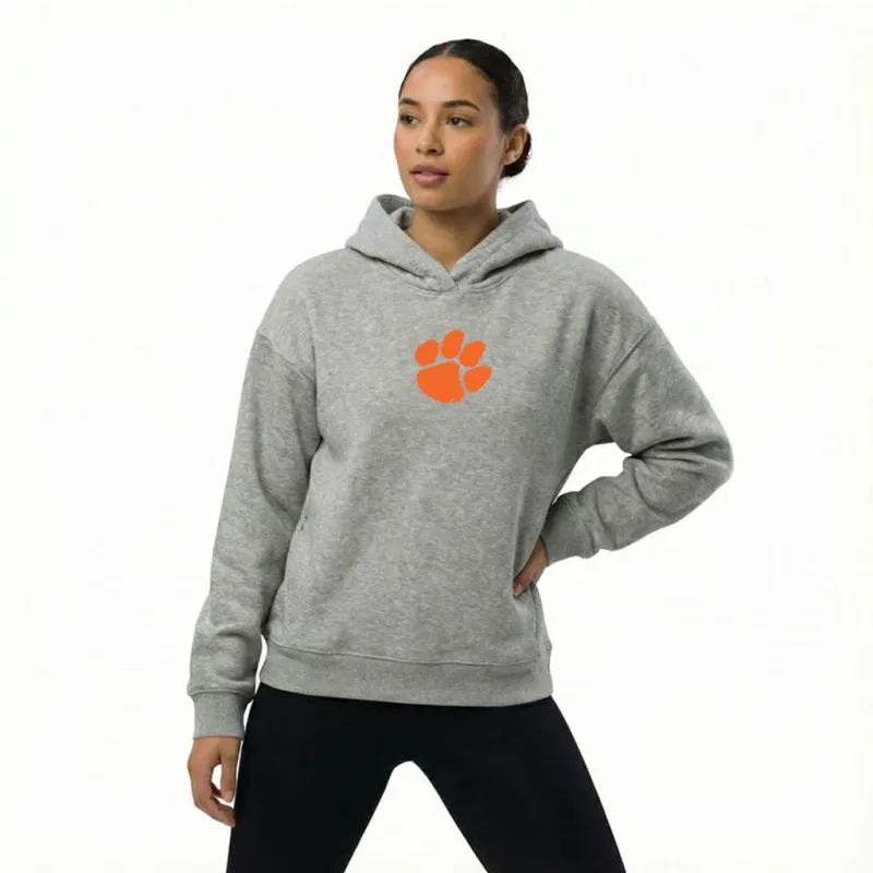 Oversized Zipper Pocket Hoodie Clemson by Kadi sold by Deluxxie