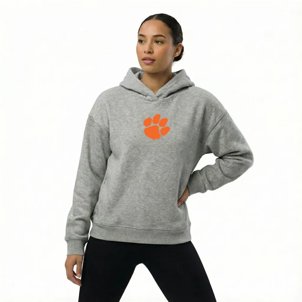 Oversized Zipper Pocket Hoodie Clemson by Kadi sold by Deluxxie