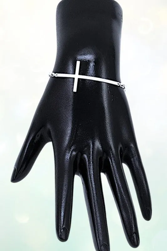 CROSS ACCENT CHAIN BRACELET sold by Deluxxie product image thumbnail 3