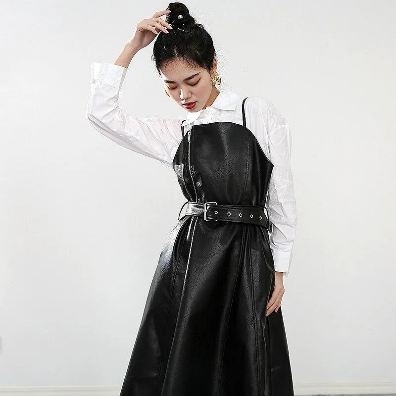 Musset Vegan Leather Dress by Marigold Shadows sold by Deluxxie product image thumbnail 3